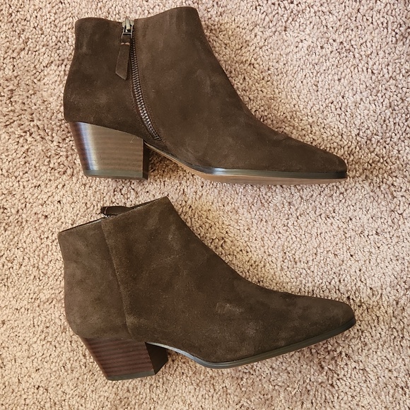 Banana Republic Brown Suede Ankle Boots 7.5M - Picture 3 of 12